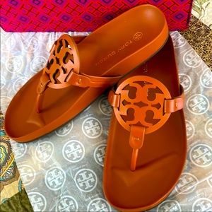 NIB Tory Burch Miller Cloud Calf Leather Sandals